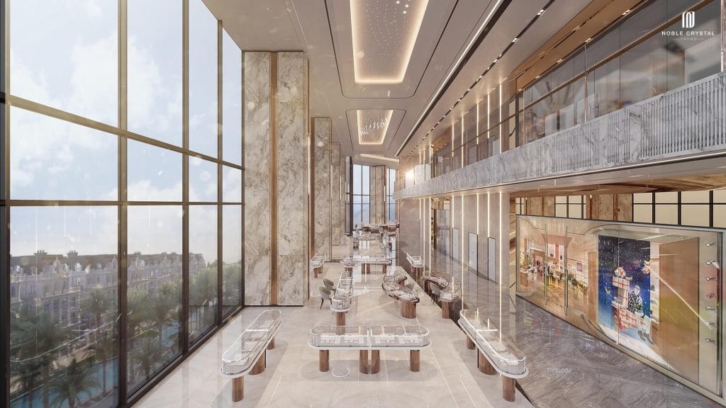 Với 5 tầng thương mại dịch vụ đa dạng cùng thiết kế thông tòa tạo tuyến phố mua sắm- ẩm thực- giải trí trên không đầu tiên và dài nhất khu vực Tây Hồ Tây xuyên suốt 5 tòa tháp. Hội tụ các thương hiệu danh tiếng, từ thời trang, phụ kiện đến nội thất cao cấp, tạo nên một trải nghiệm mua sắm đẳng cấp và tiện nghi cho cư dân và du khách